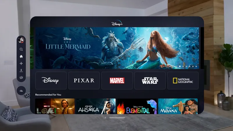 Disney+ on Apple Vision Pro
